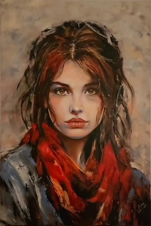 ArteDiAlina.com painting: Ace of hearts